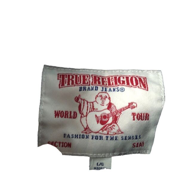 RARE True Religion Jacket Parka Military Jacket Blue Large - Picture 9 of 11